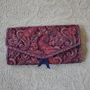 Vera Bradley Vintage 1987 Indiana Paisley Jewelry Holder Pouch Foldable Bifold